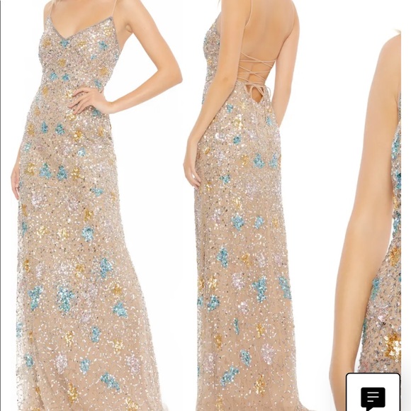 MAC DUGGAL SEQUIN DRESS SIZE 4 - Picture 1 of 7